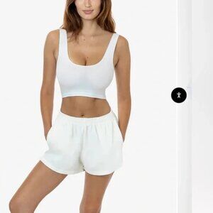 LAST CHANCE Los Angeles Apparel Heavy Jersey Garment Dye Short Shorts S White